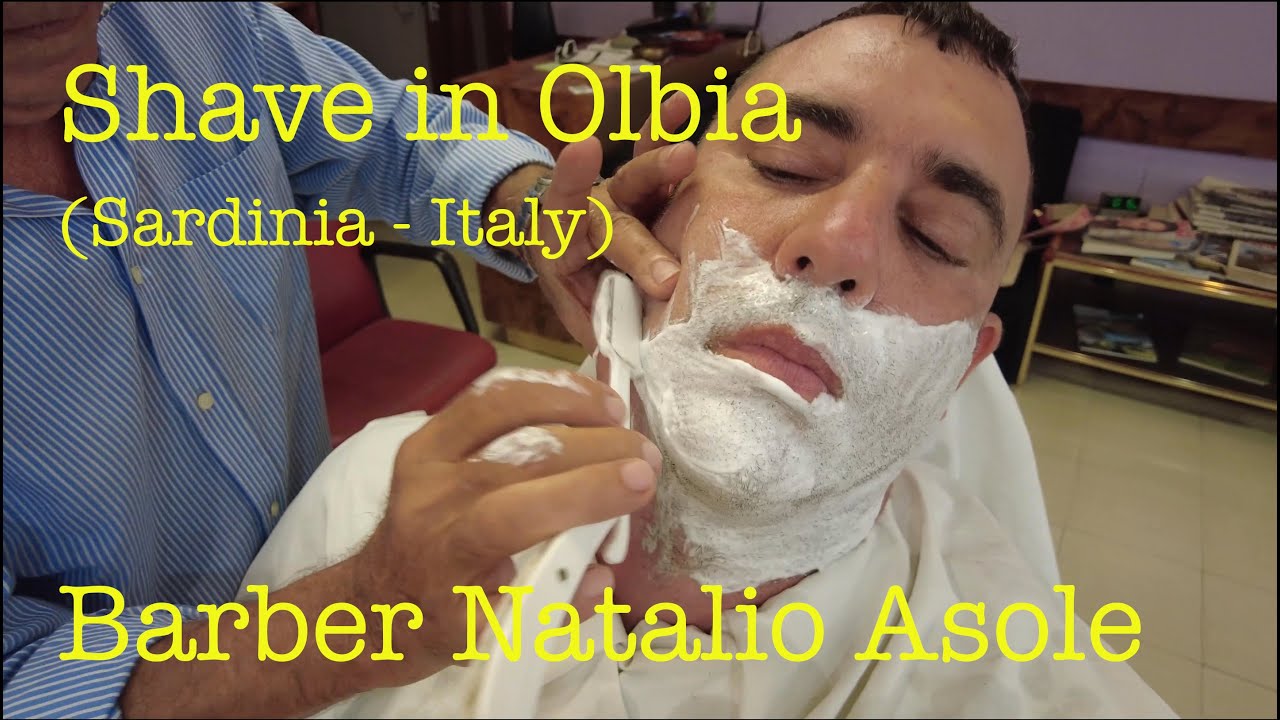 💈 Shave in Olbia (Sardinia - Italy) - Barber Natalio Asole 💈 Rasatura tradizionale - wet shaving