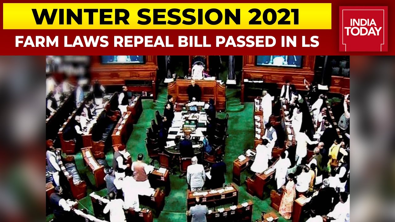 Parliament Winter Session: Farm Laws Repeal Bill Passed By Voice Vote In Lok Sabha | Breaking News
