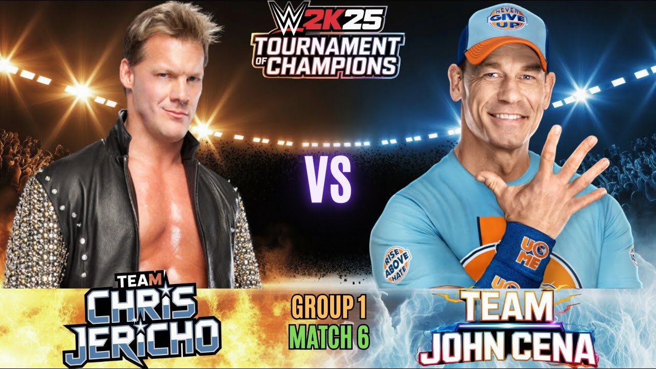 Team Chris Jericho vs Team John Cena | WWE 2K25 Tournament of Champions | Group 1 | Match 6 |