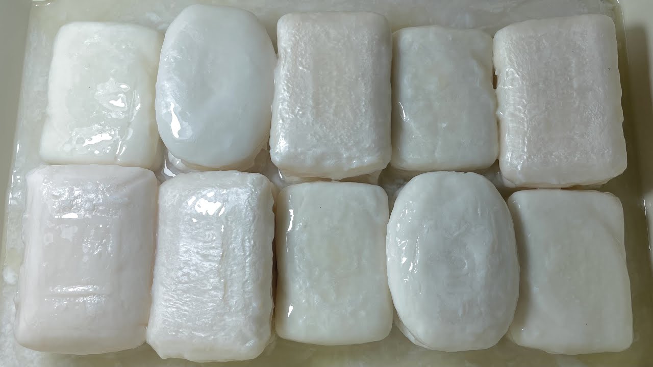 ASMR A lot! of white soaked soap | Mushy soap | celebration 1k follower & subscribe 🎉