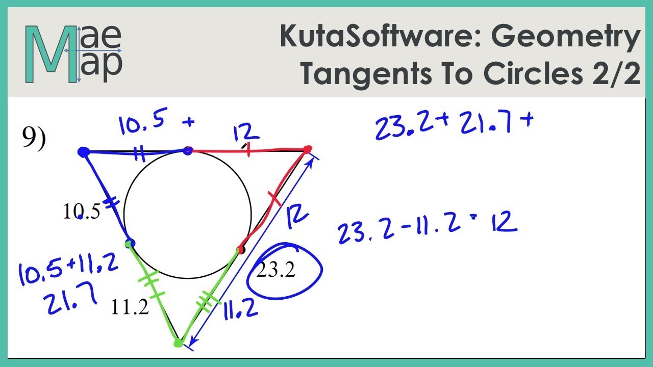 KutaSoftware: Geometry- Tangents To Circles Part 2
