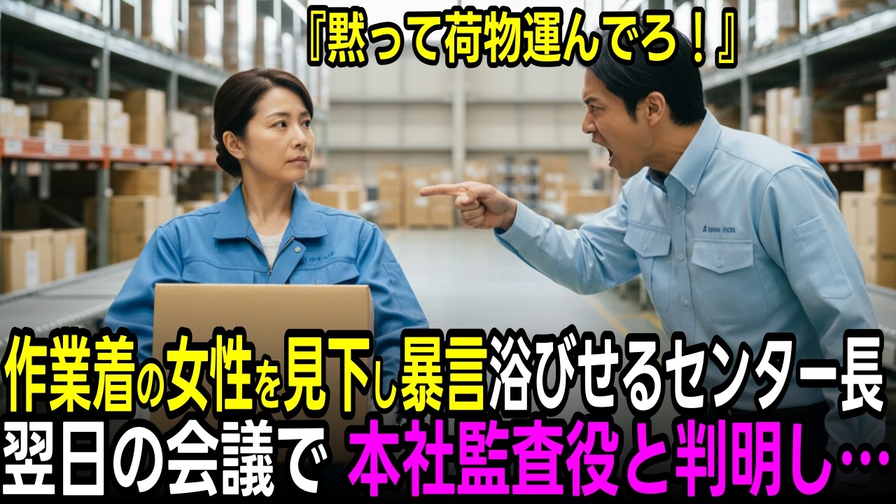 上司に暴言を吐かれた派遣のような作業着の女性、翌日現在の正体を明かすと…