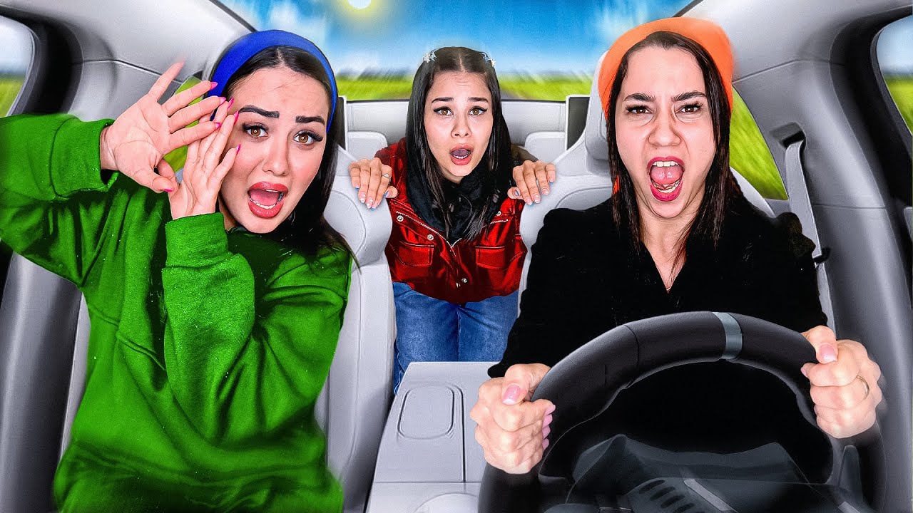 به خواهرمون رانندگی یاد دادیم🚗😂