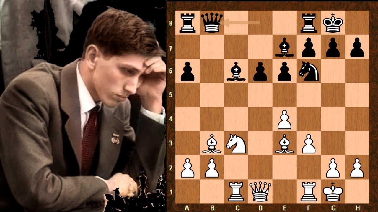 Light square bishop without counterpart || Bobby Fischer vs Sherwin - 1957