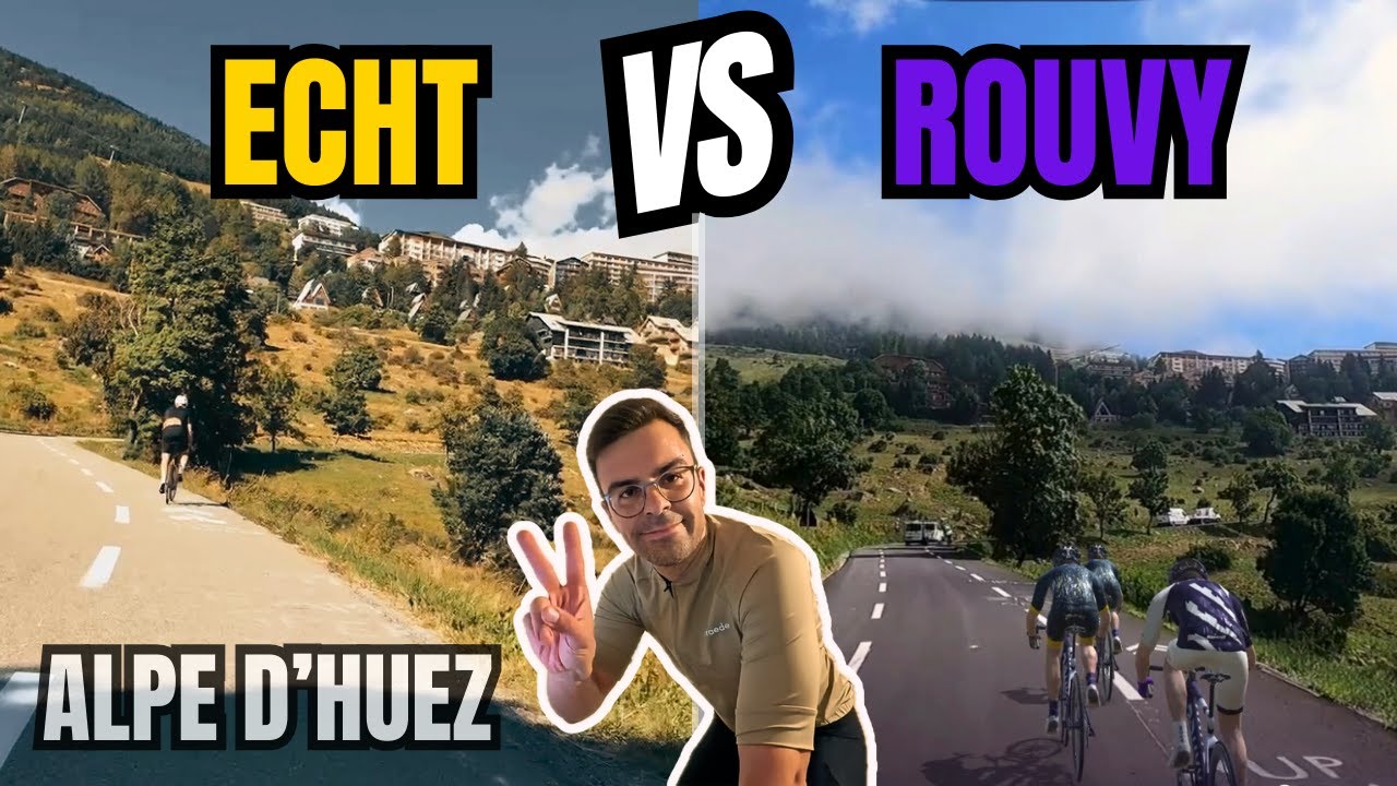 Alpe d’Huez: Echt vs. ROUVY – wie nah kommt das dran? (Mit Zwift Ride) @ROUVY 