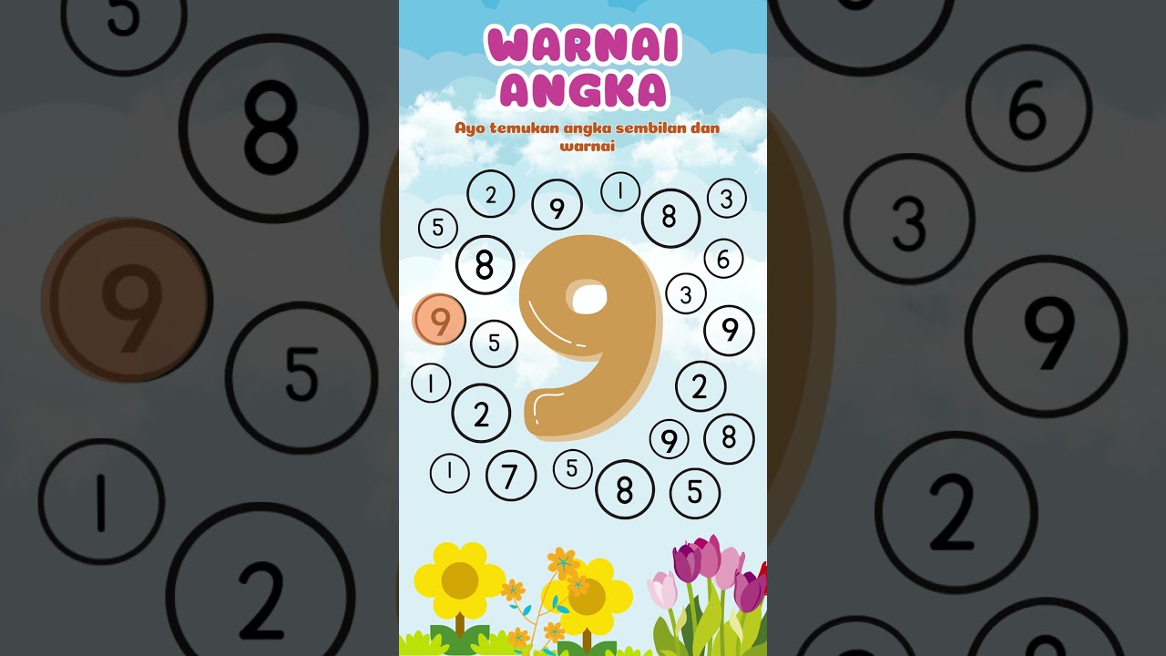 Belajar Angka 9 