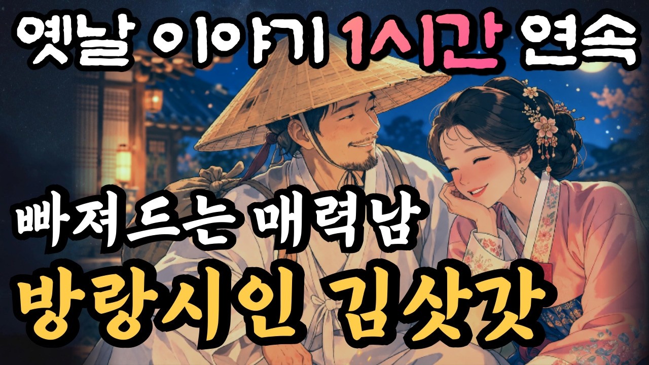 🌛스르르 빠져드는 매력남!! 방랑시인 김삿갓의 이야기 5편 연속!! 방랑시인 김삿갓(3)중간광고 없는 옛날이야기/설화,민담,오디오북,잘 때 듣는,수면유도,풍경,경치