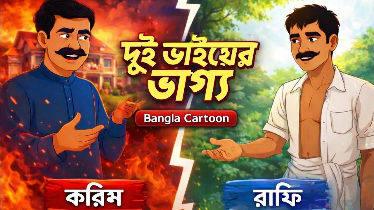 দুই ভাইয়ের ভাগ্য।।“The Destiny of Two Brothers” Bangla cartoon#