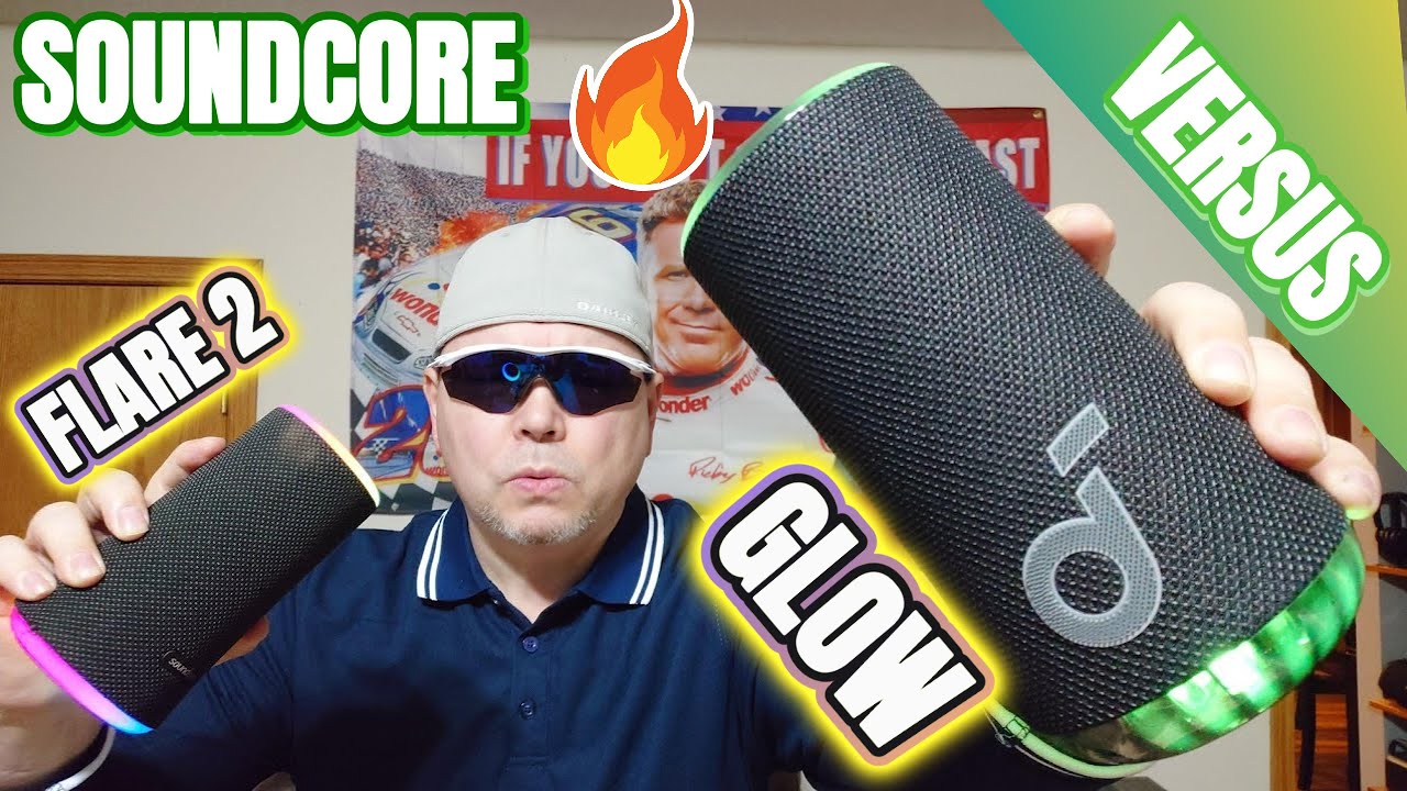 Soundcore Glow vs Flare 2 🎶The Old vs the New 😎 The Future's So Bright 📊 Stock EQ & Custom EQ Demos