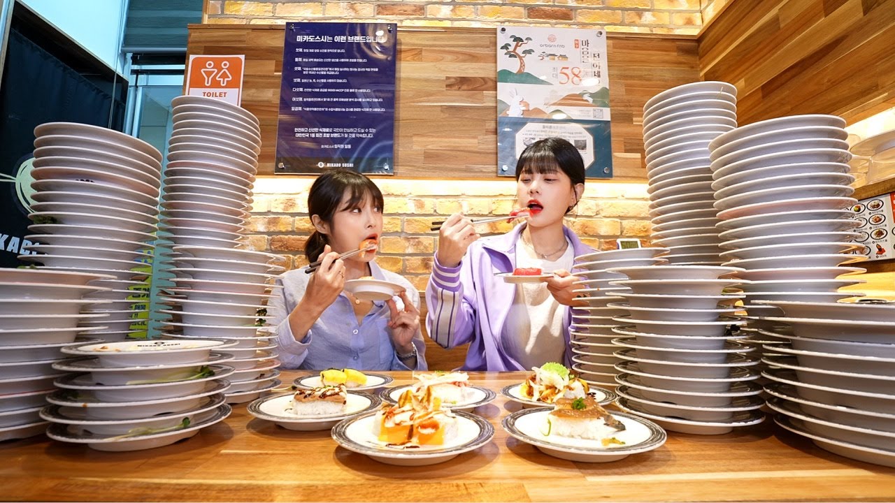 Я занял первое место в конкурсе еды суши с другом 🍣Challenge mukbang eating show