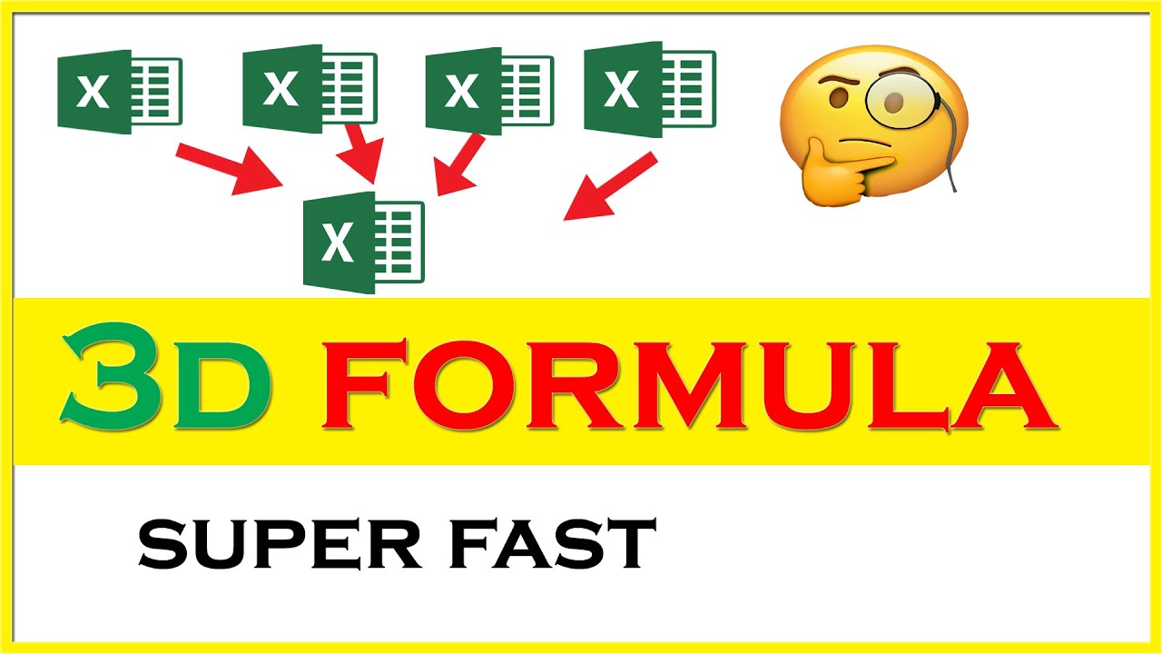 How to QUICKLY Use 3D Formulas in Excel | how to use a 3D reference to add worksheets | 3d formulas
