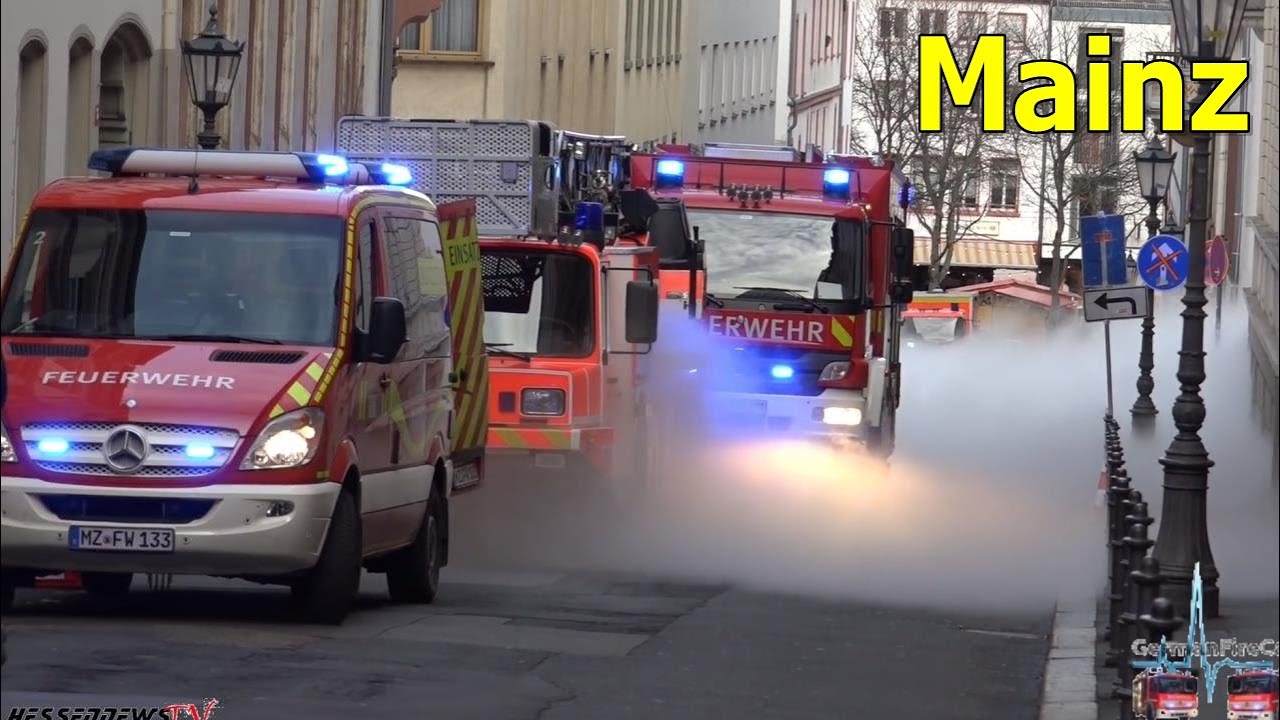 [Großer CO-Austritt] Gefahrguteinsatz der Feuerwehr Mainz in der Neustadt