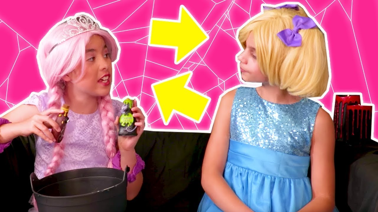 Malice's Magical Mix-Up 🎃 Olivia & Esme Switch! - Halloween Princesses In Real Life | Kiddyzuzaa