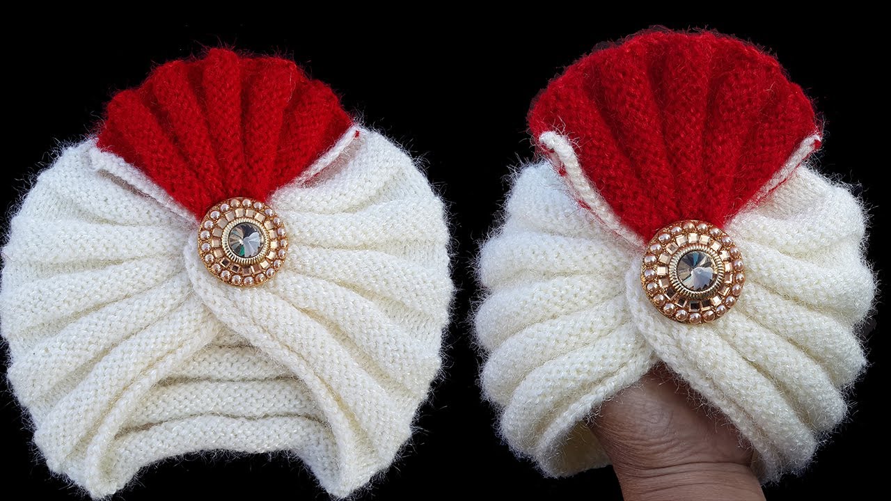 349- Turban Cap for Kids | New Design Cap Knitting | पगड़ी कैप || Subscribe : @Mumtaz Creations