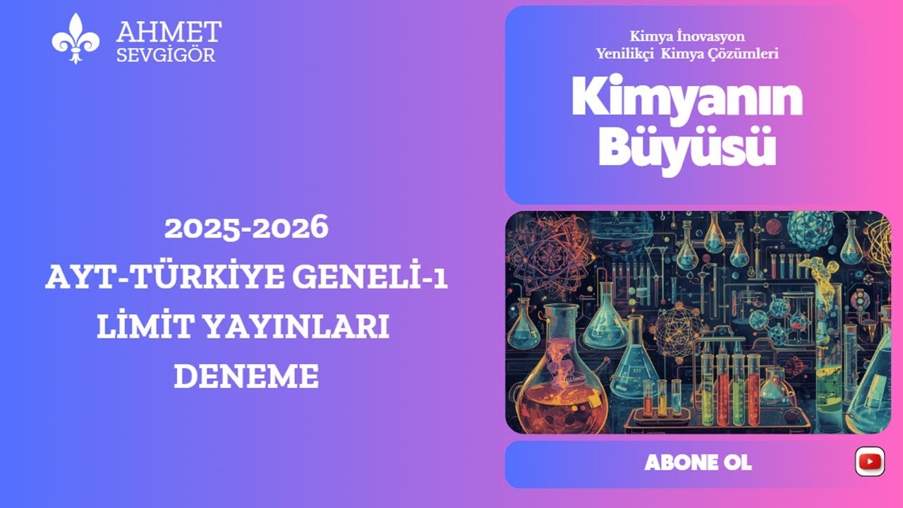 LİMİT YAYINLARI TÜRKİYE GENELİ AYT -1 DENEME SINAVI