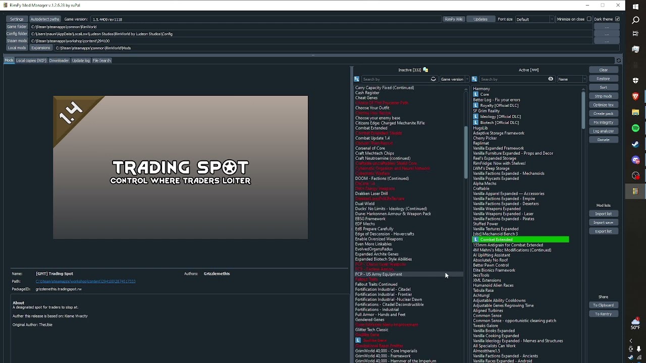 Rimpy mod manager for Rimworld