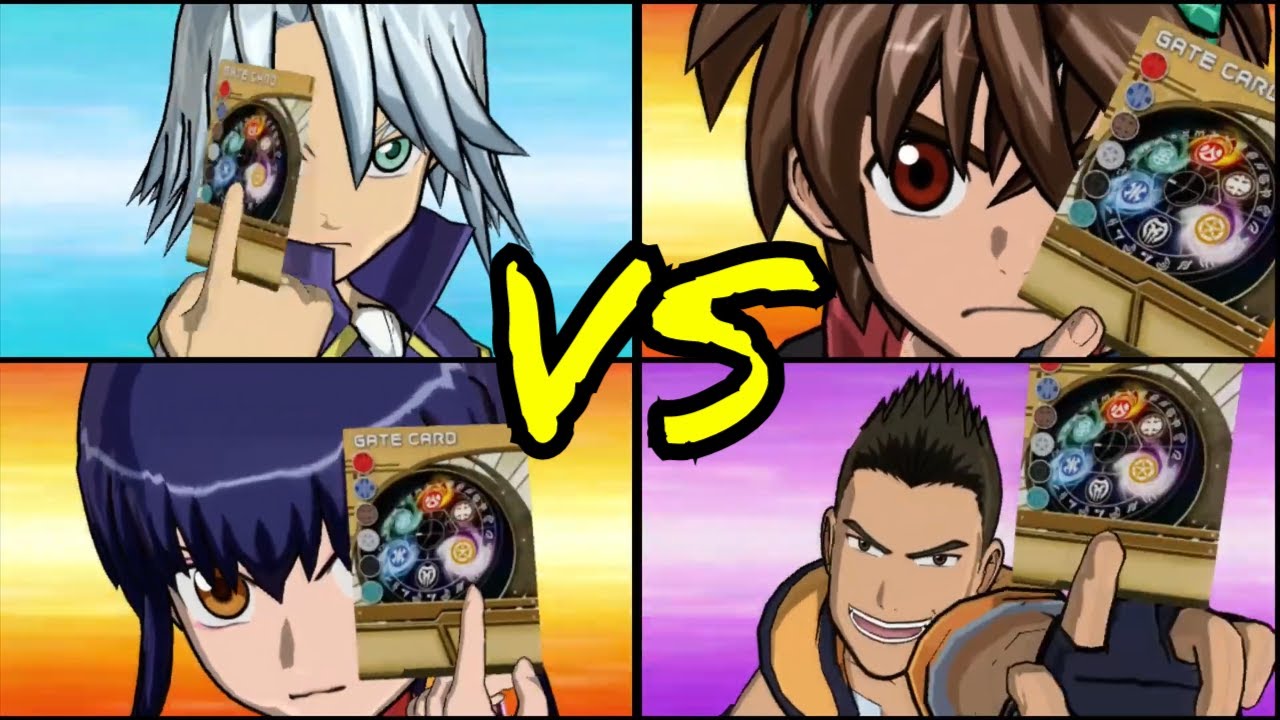 Bakugan Battle Brawlers Klaus vs Dan Vs Shuji Vs Chan Lee