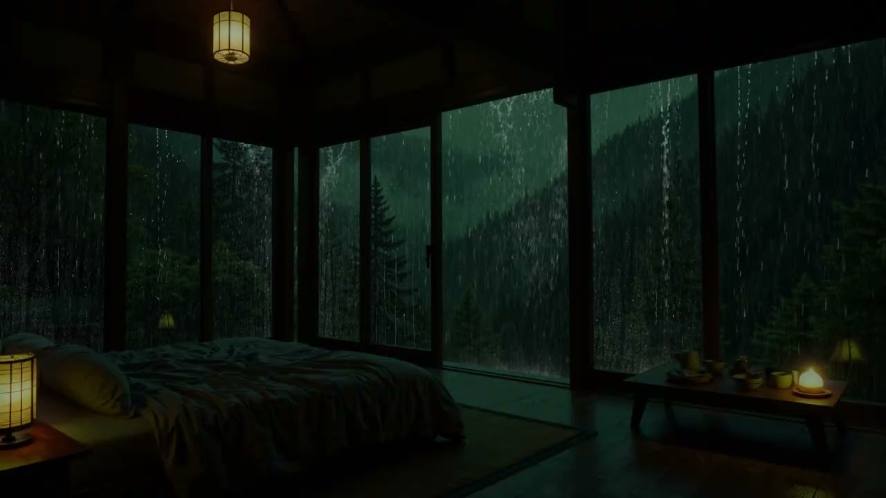 Rain Sounds in a Tranquil Garden(No Ads) 🌧 | For Deep Sleep & Relaxation