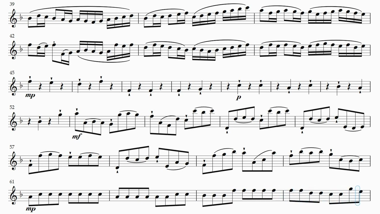 'Canon' Alto Saxophone 3중주(Trio) 개인 연습용 영상악보(리듬 포함)아래 설명 참조