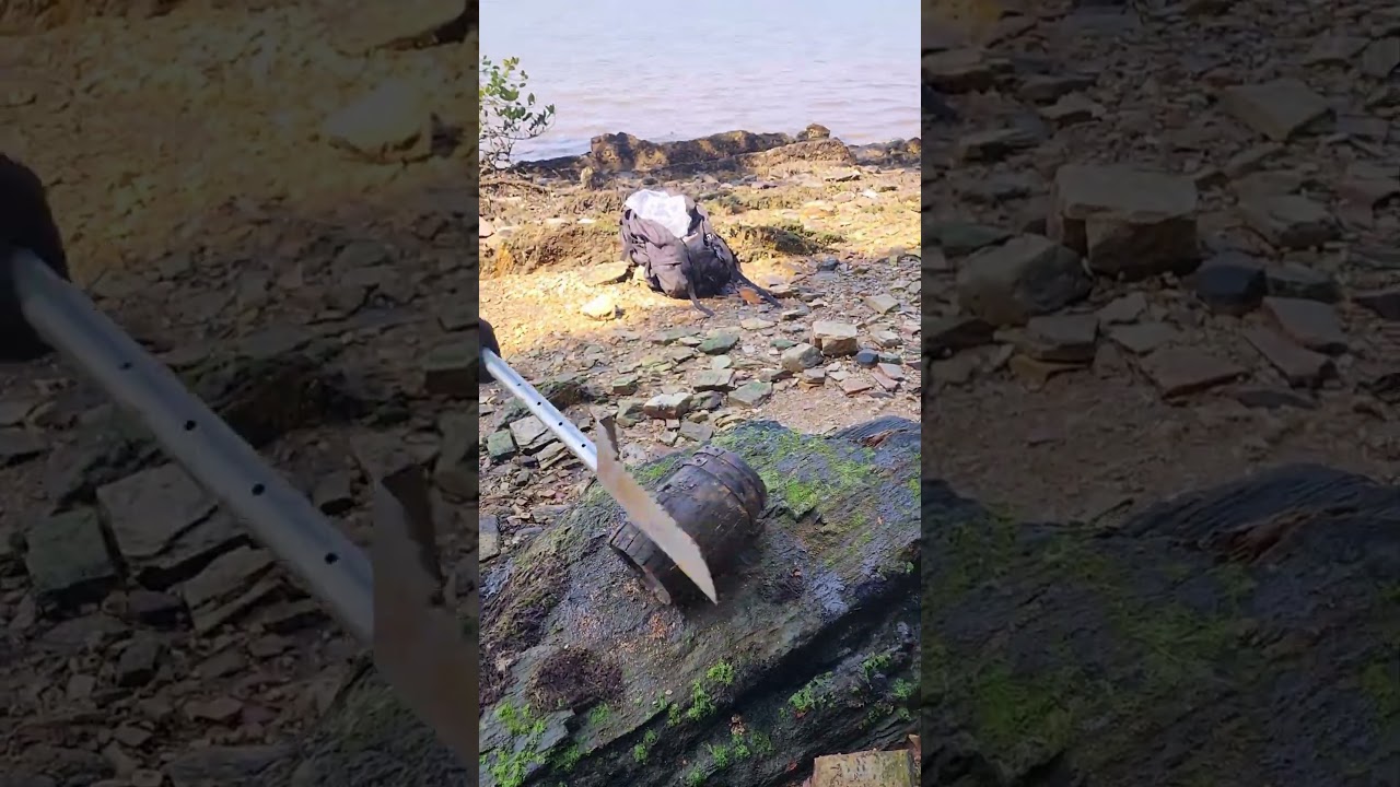 Homem encontra barril pirata muito precioso com detector na praia