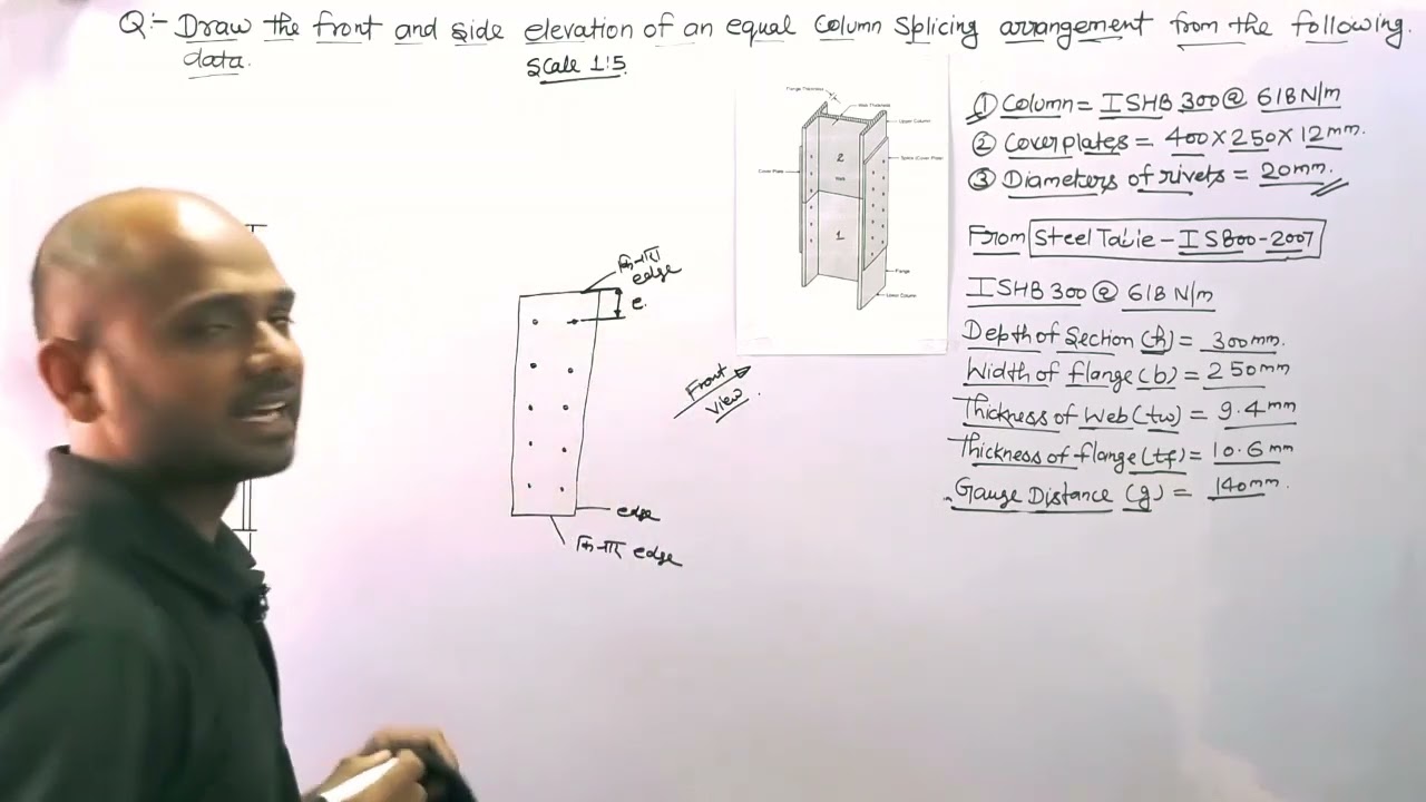 equal column splicing arrangement drawing | steel structure drawing | column splining arrangement