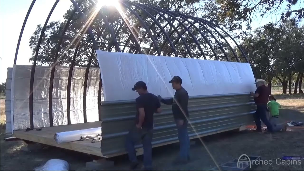 Build Process of a 14' x 20' Arched Cabin Tiny House Kit