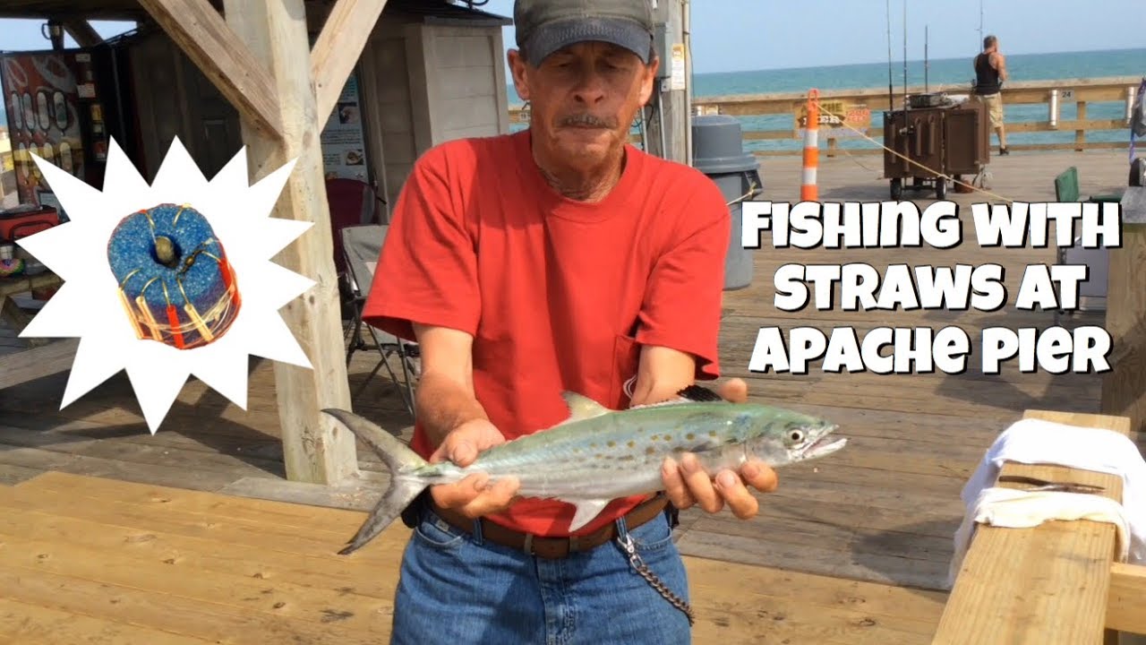 Fishing with straws at apache pier