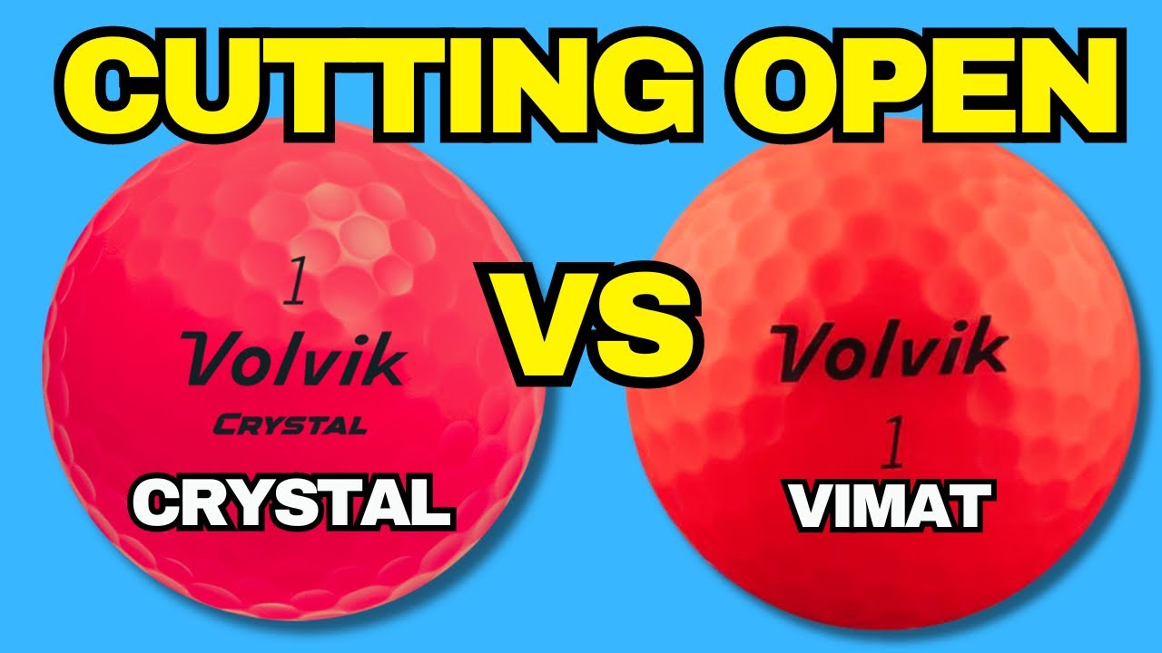 Cutting open VOLVIK Vimat vs Crystal Golf Balls! (What&rsquo;s Inside?)