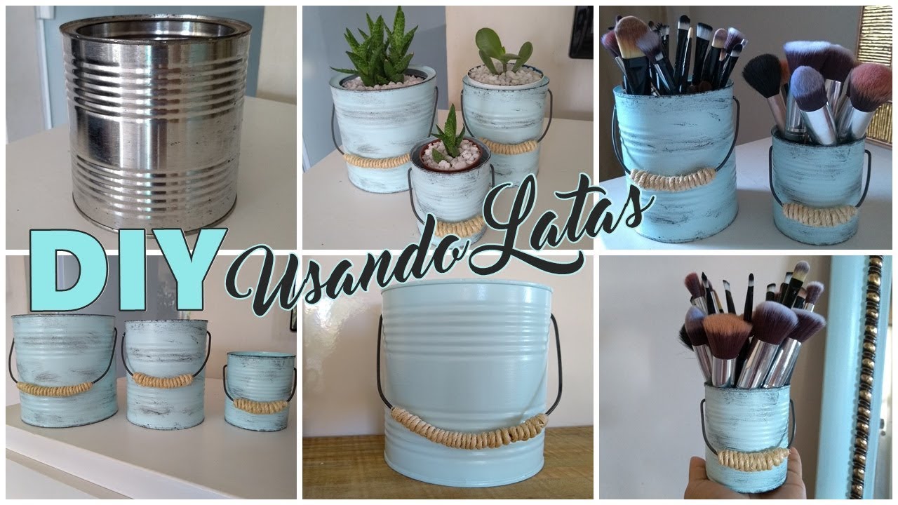 FAÇA VOCÊ MESMO - DECORAÇÃO PARA CASA USANDO LATAS | LIDY ARTESANATO