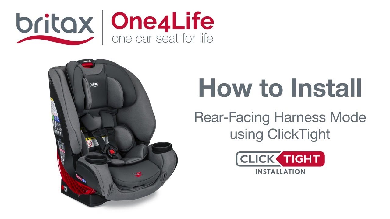 How To Install Britax One4Life All-In-One Car Seats Rear-Facing With Seat Belt