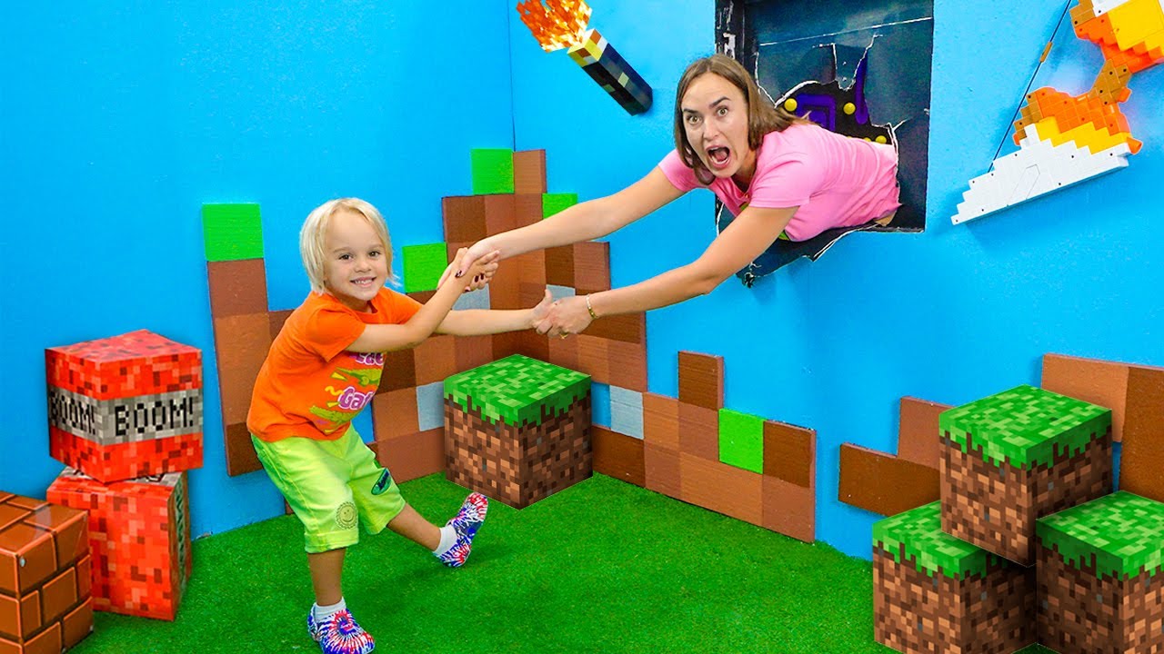 Chris und Mama erkunden Videospielr&auml;ume &ndash; Lustige Kinderabenteuer!