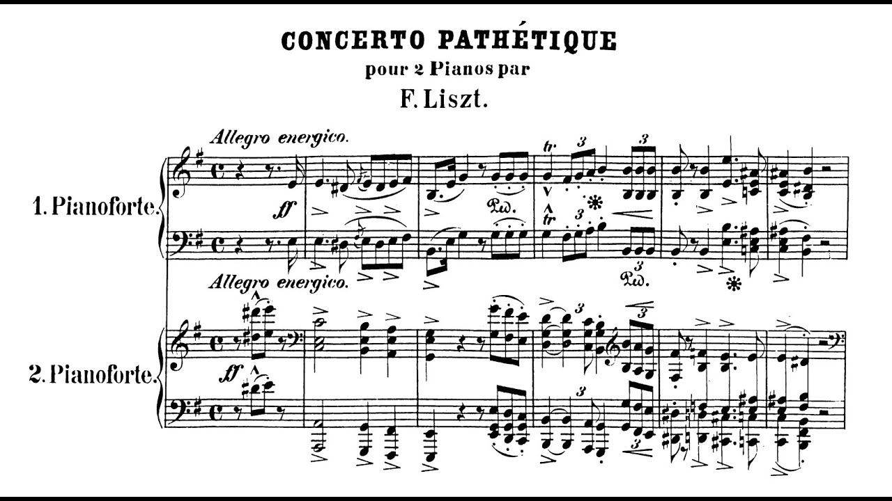 Liszt - Concerto pathétique (Nelson Freire + Martha Argerich, 2 pianos)