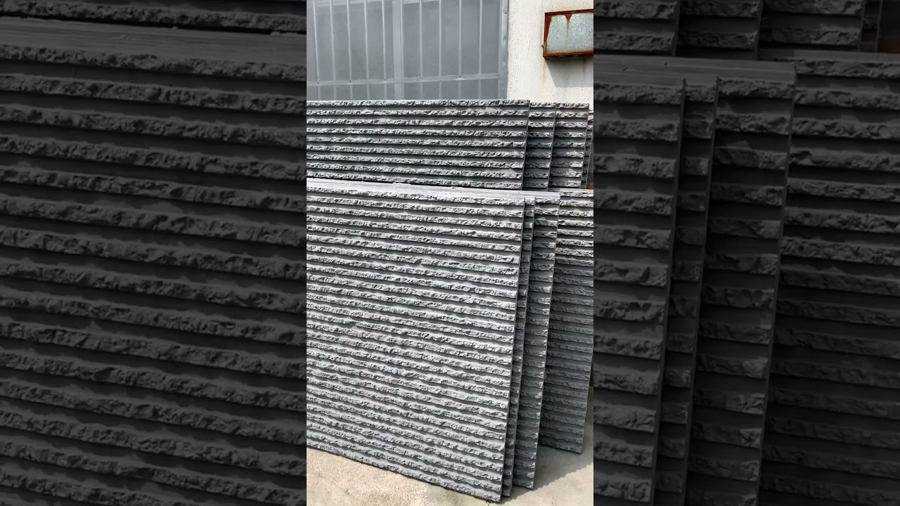 Concrete  texture fence panel production production and installation
