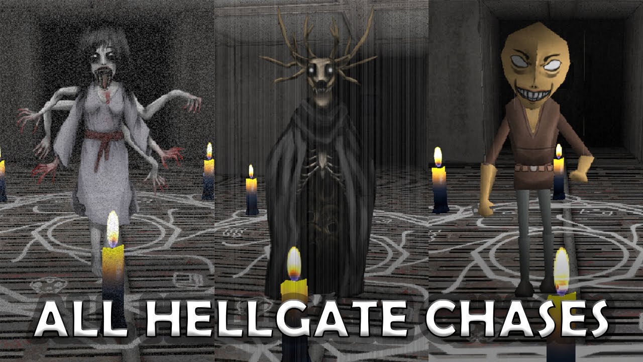 ALL HELLGATE CHASES in The Doll House - Spooky's Jump Scare Mansion DLC