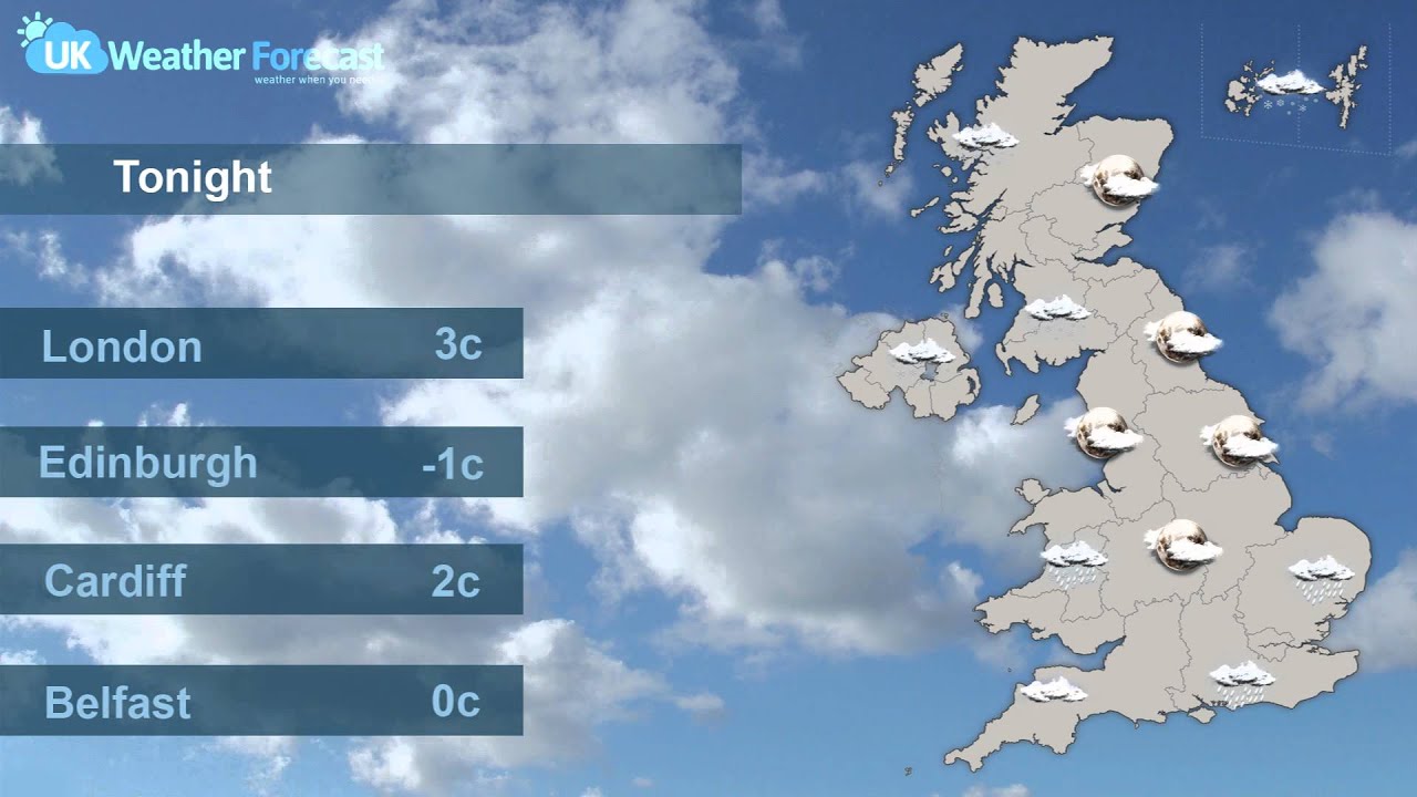 UK National Weather Forecast - Mon 18th & Tue 19th November 2013