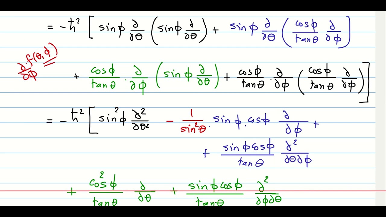 QM 21:Angular momentum in spherical coordinates العزم الزاوي في الاحداثيات الكروية