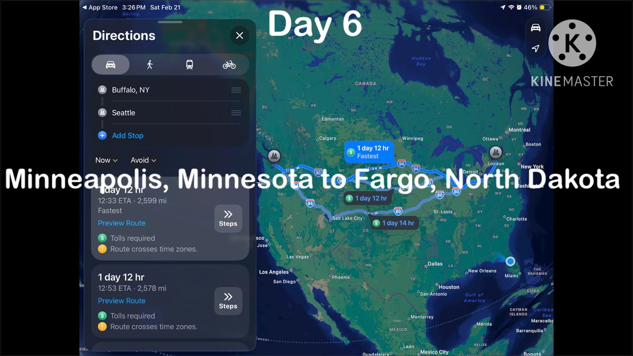 New York To Washington (State) Trip: Day 6: Minneapolis, Minnesota to Fargo, North Dakota