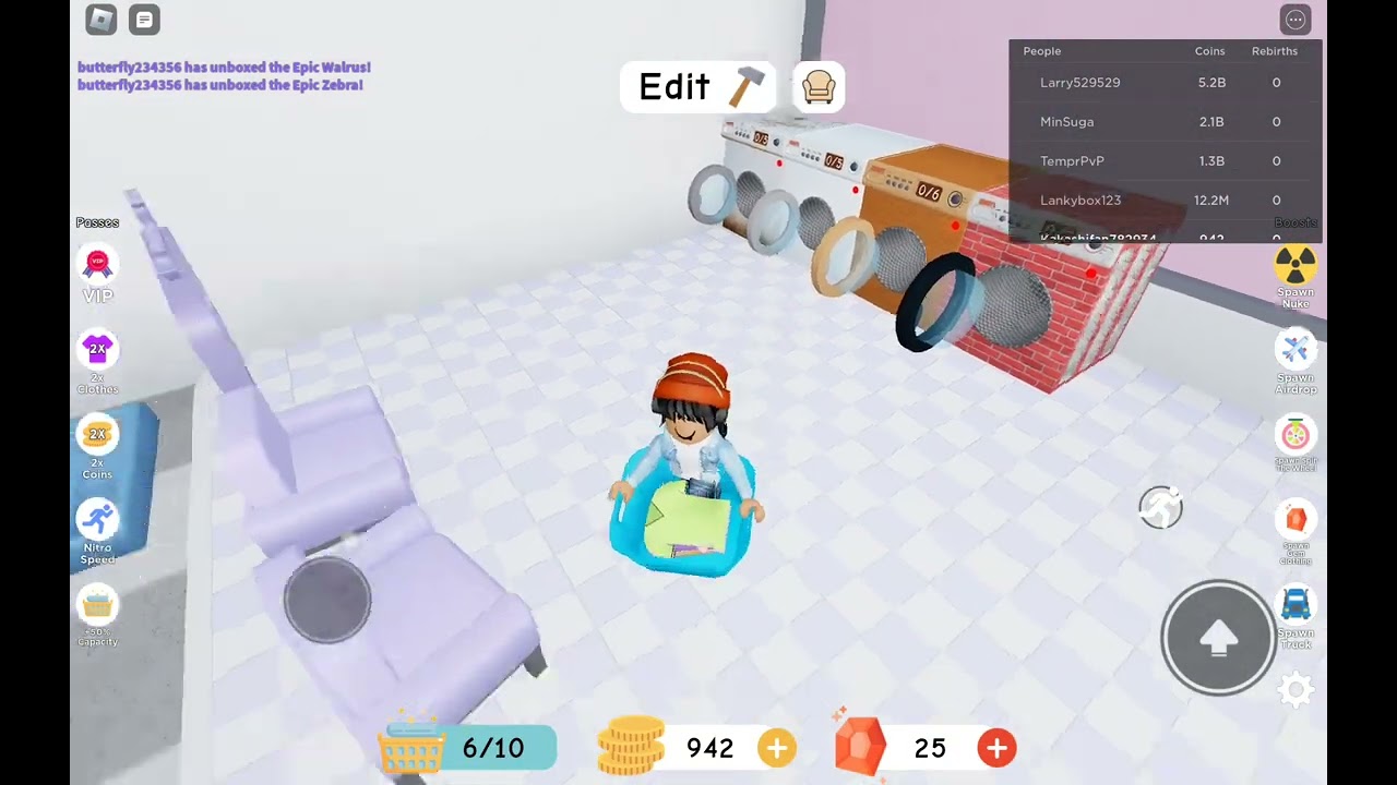Playing LAUNDRY SIMULATOR in Roblox