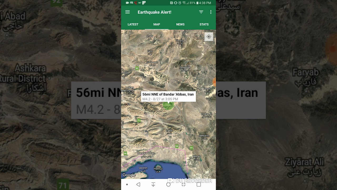 Bandar 'Abbas, Iran Earthquake August 27th, 2019