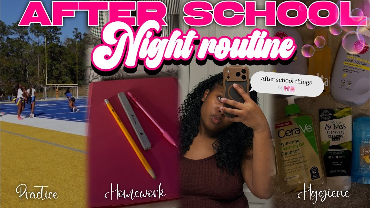 AFTER SCHOOL NIGHT ROUTINE | self care, homework, practice, shower routine, & more!!!