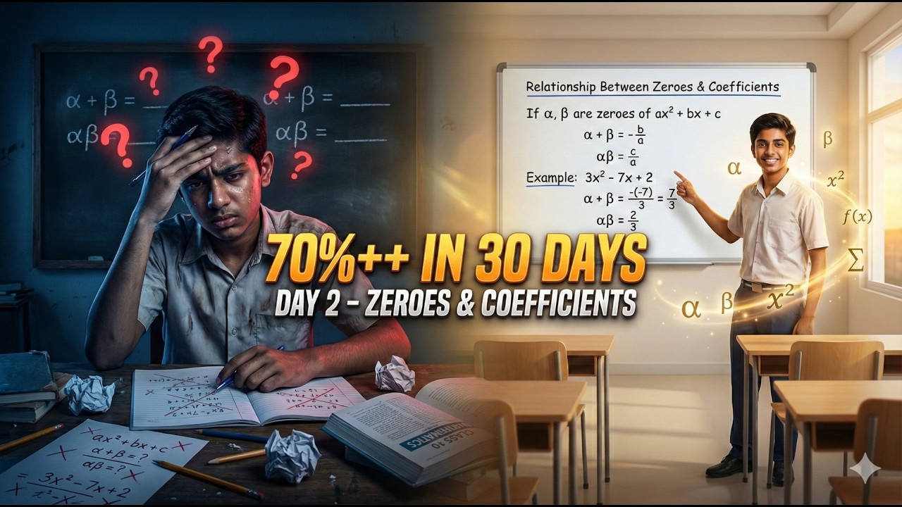 Relationship Between Zeroes & Coefficients and Problems  | Class 10 Maths | Day 2