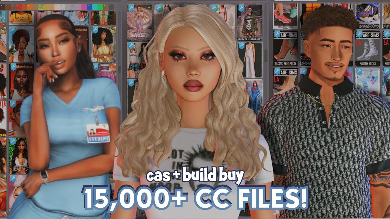 Моя ВСЯ папка Sims 4 CAS CC | Более 15 000 файлов + ссылка для скачивания | Полная коллекция поль...