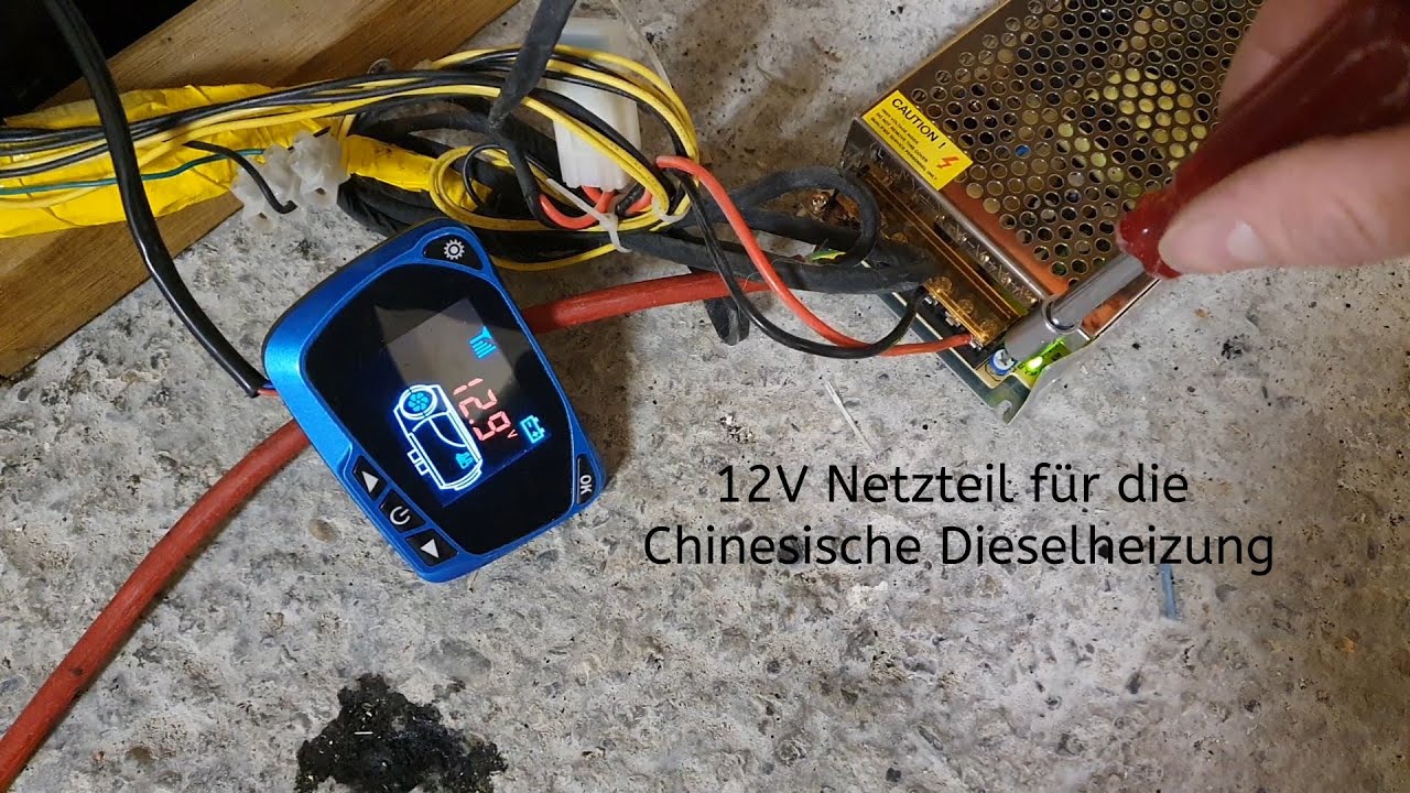 Chinesische Dieselheizung an 230V (230V to 12V)