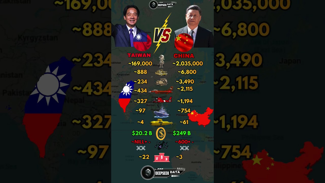 Taiwan vs China Military Power 2025