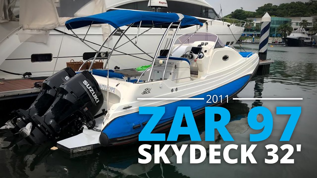 32' Rigid Inflatable Boat With Cabin for Sale Singapore: 2011 Zar 97 Skydeck 32' &ndash; Price SGD100,000