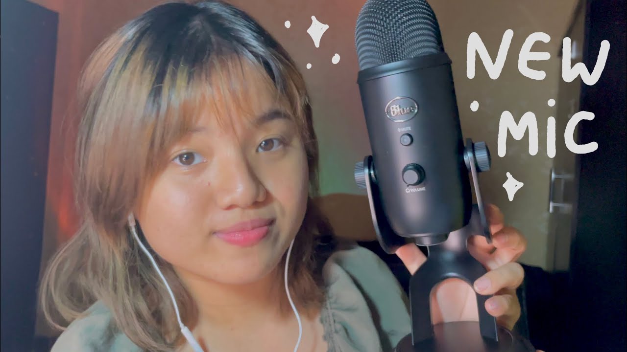 ASMR Unboxing my new blue yeti mic! / เเกะกล่องไมค์ใหม่ ,  เเต่งสีคลิปยังไง  ˚ ༘♡ ·˚ asmr thai