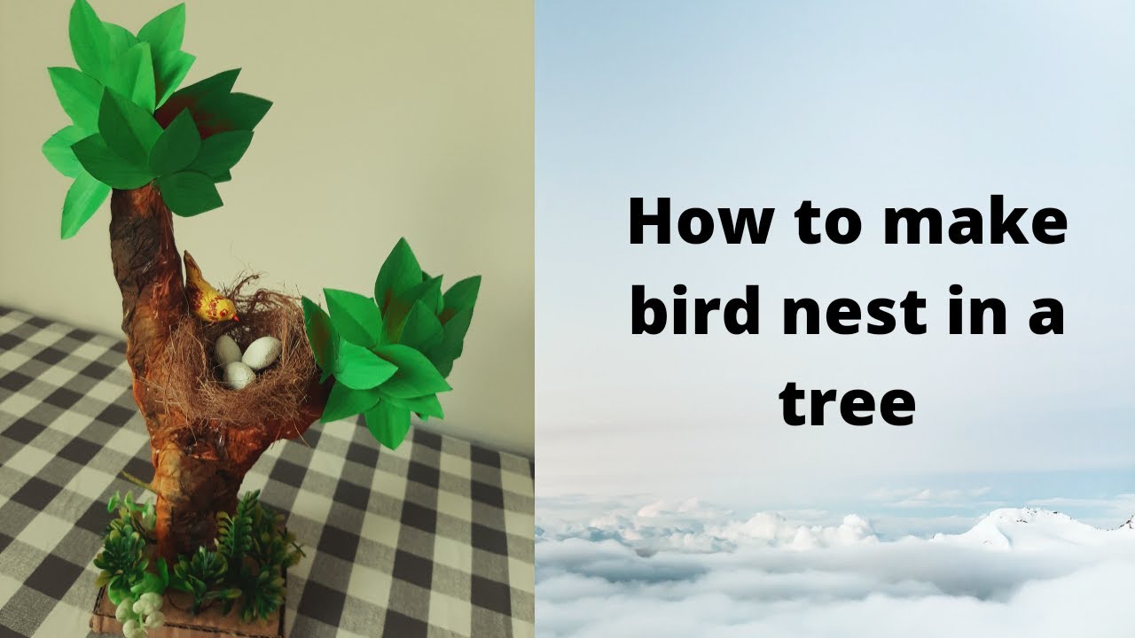 How to make bird nest in a tree/DIY homedecor
