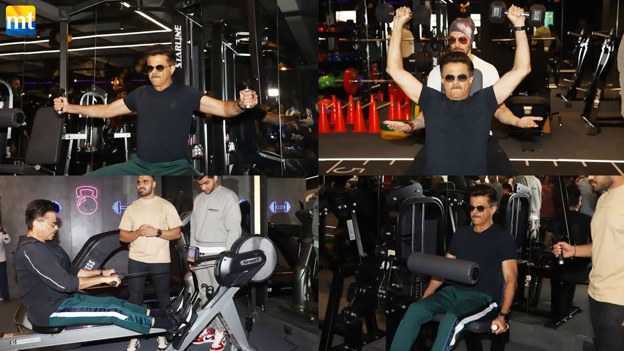 65 Years OLD Anil Kapoor's LIVE Workout as he inaugurates fitness center | The Strength Company