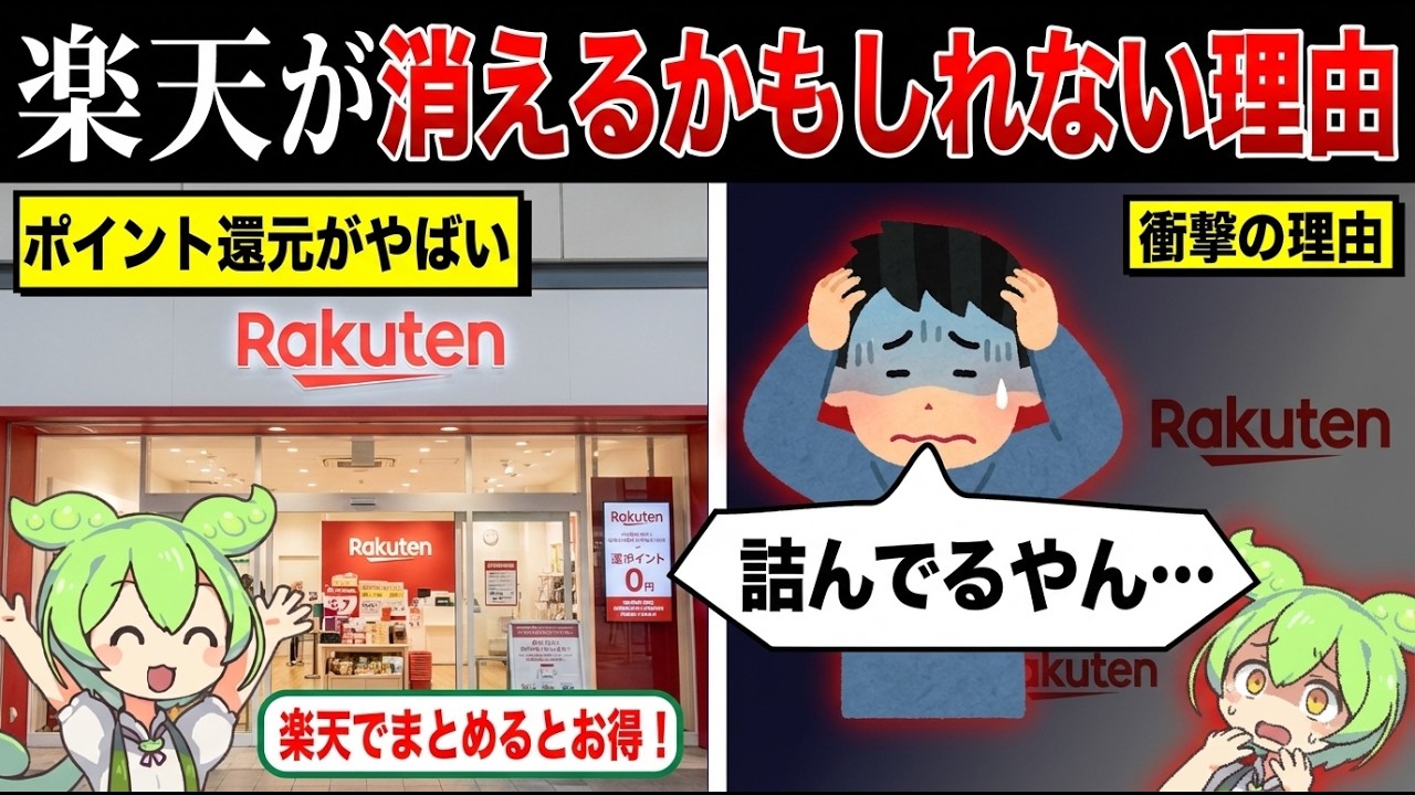 なぜ楽天が消えると言われてるのか？【ずんだもん&ゆっくり解説】