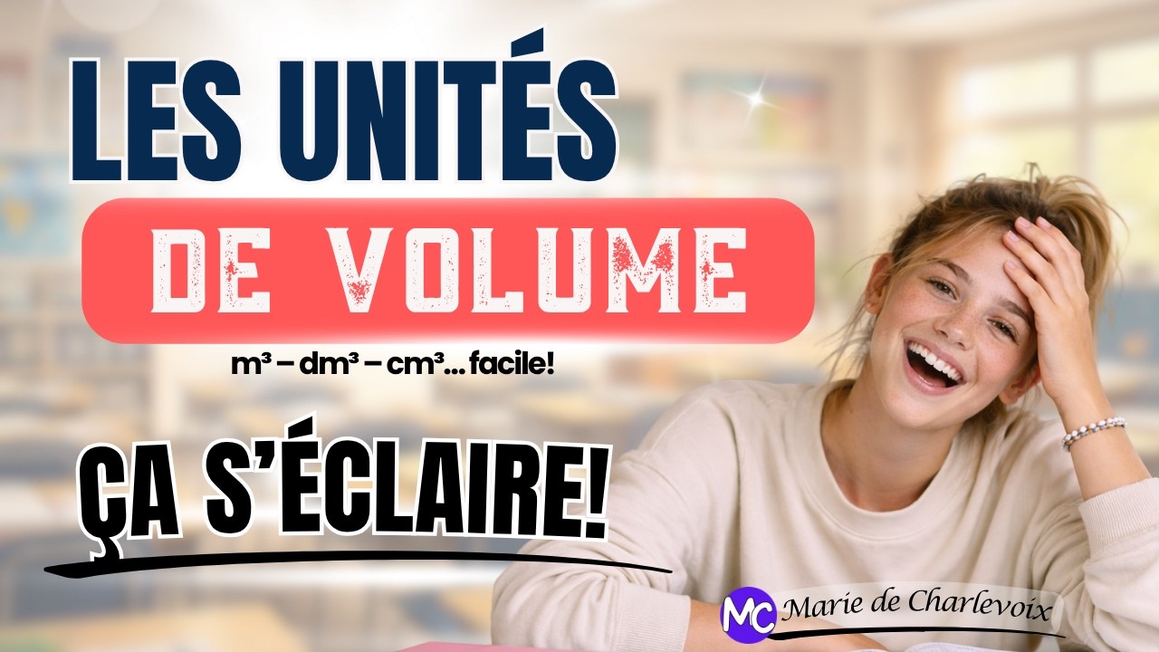 Les unit&eacute;s de volume (m&egrave;tre cube) Cours 55, CAHIER D'EXERCICES + &Eacute;VALUATIONS sur Marie de Charlevoix